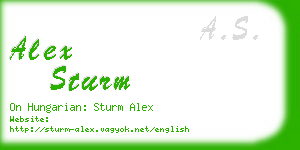 alex sturm business card